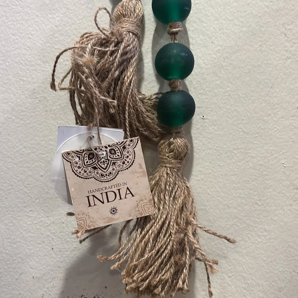 GlassGreen Beaded Decorative Garland